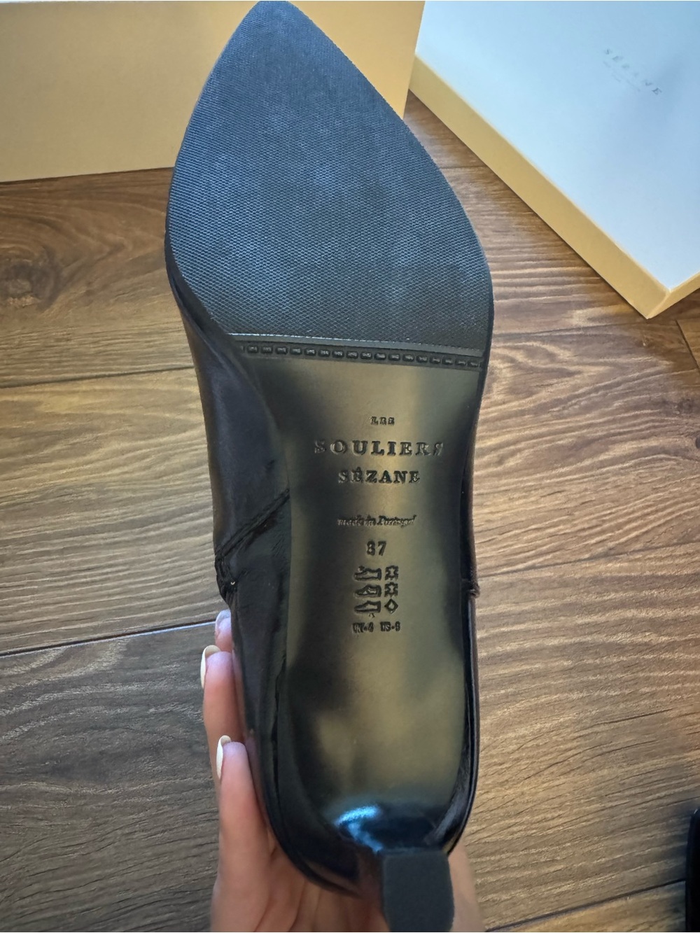 NWT Sézane Garance Patent Leather Black Ankle Boots - Picture 8 of 9